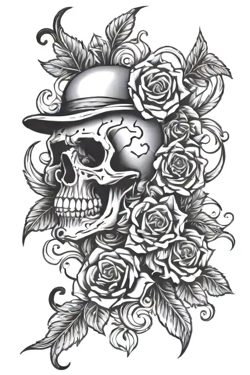 Old School Black And White Drawing