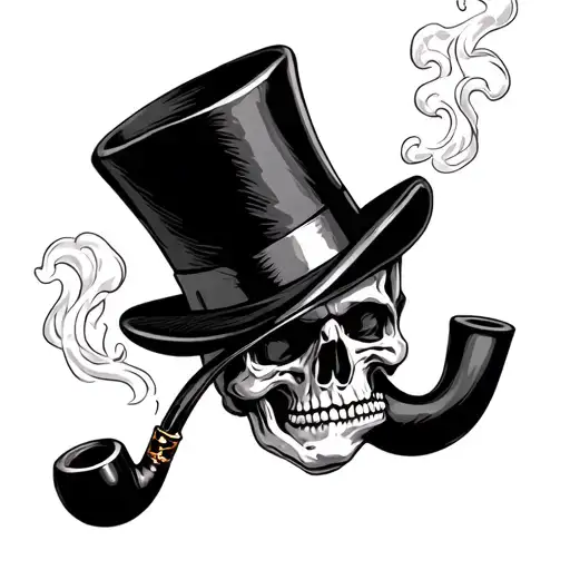 Angle With Top Hat Smoking Pipe