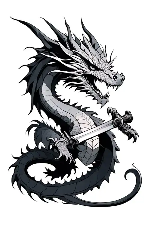 Dragon With Sword