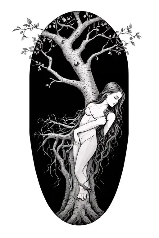 Willow Tree With Woman Trunk