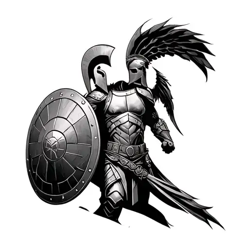 Spartan With Shield