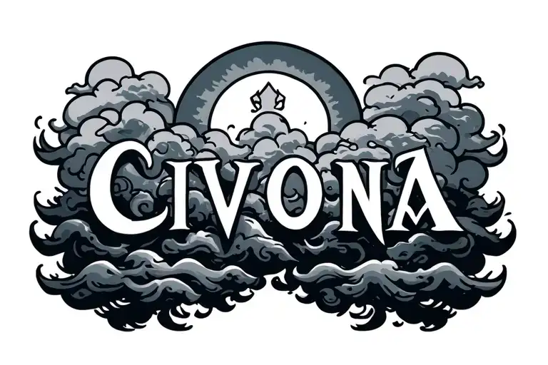 Civona Name With Clouds