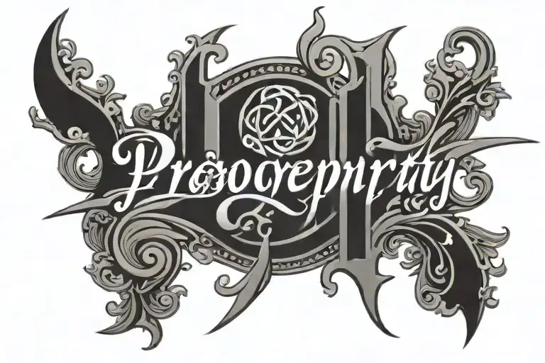 Ambigram Of The Word 'Prosperity'