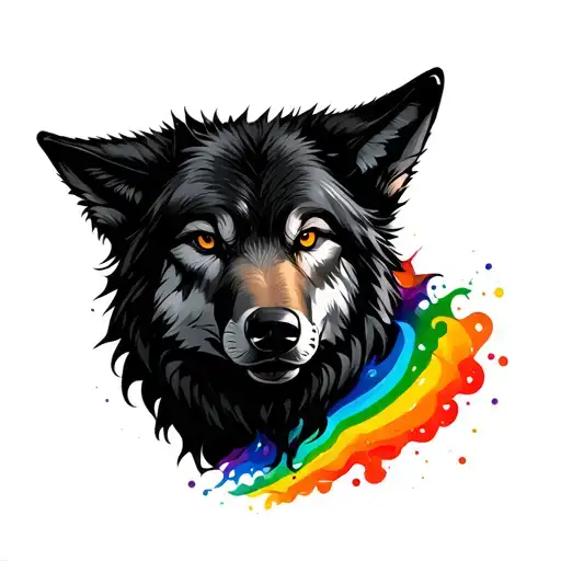 Black Wolf Rainbow