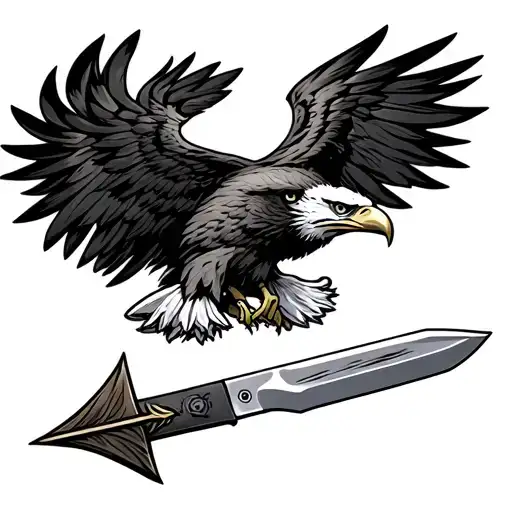 Eagle Flag Arrow Bayonet Knife