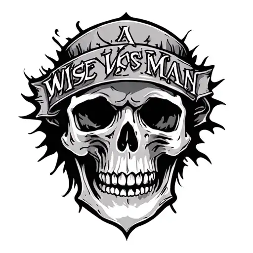 Skull With Text A Wise Man