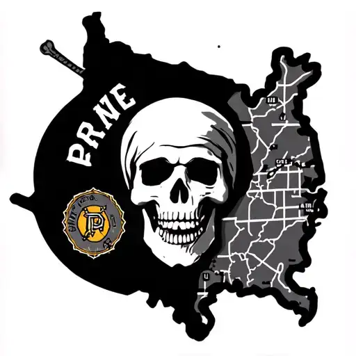 Pittsburgh Pirates Tattoo With Punjab Map