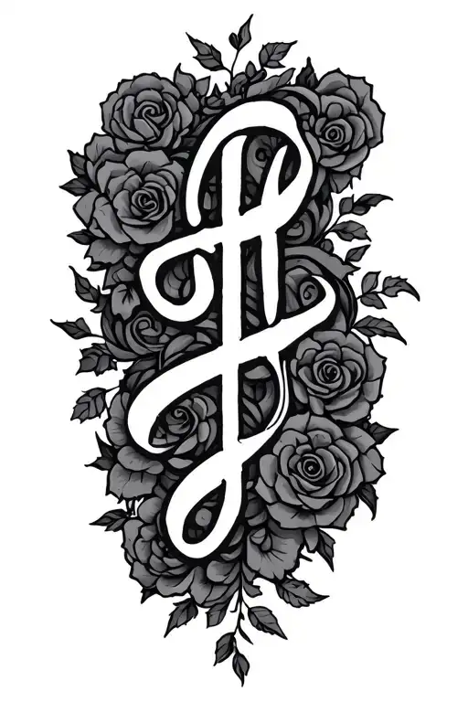 Vines And Script Font Intertwined