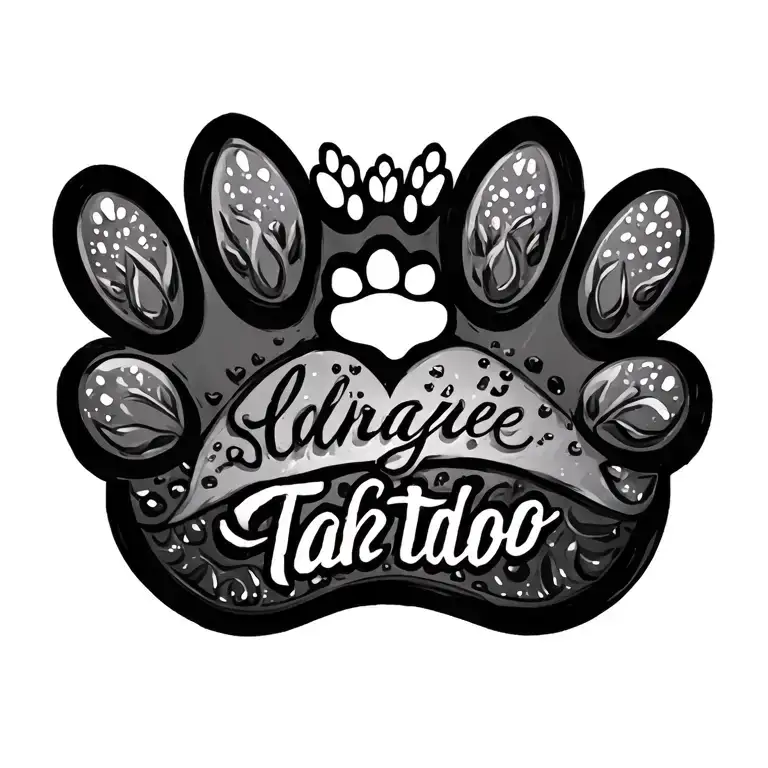 Paw Print With Dog Names