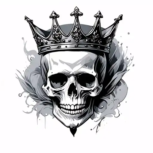 Skull Wearing Crown