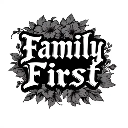 Family First Old English Font Chest
