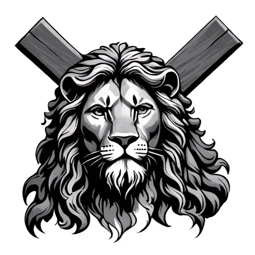 Lion Cross Jesus