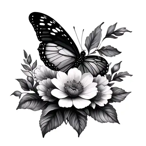 Floral With Butterfly
