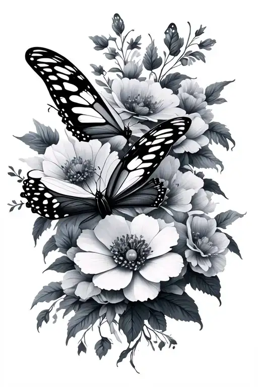 Floral With Butterfly