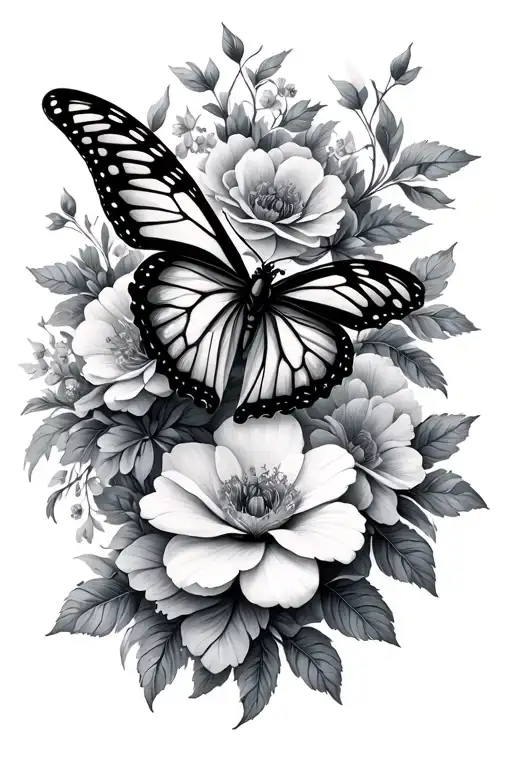 Floral With Butterfly