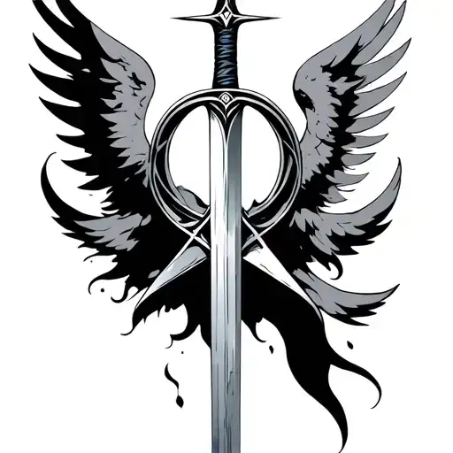 The Angelic Rune From The Shadowhunters Series Pierced By A Sword