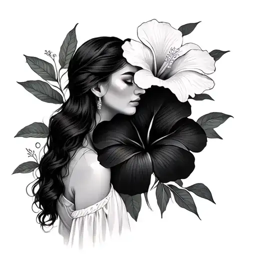 Eben And Ada With Hibiscus Flower