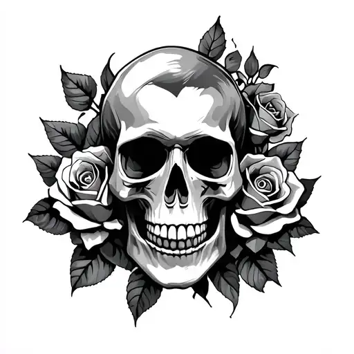 Skull And Roses