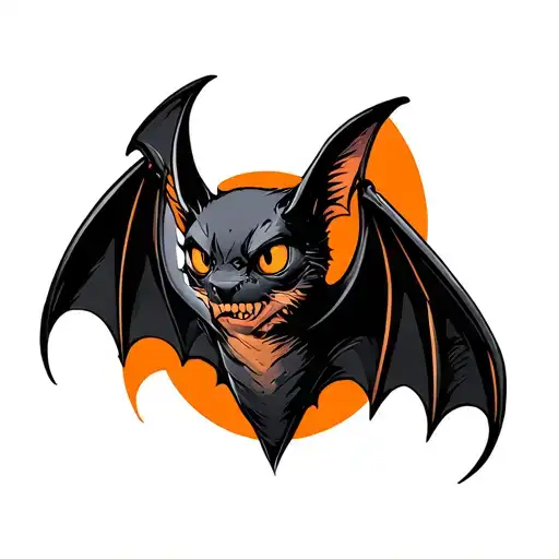Bat With Orange