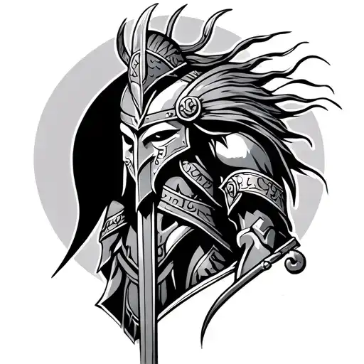 Warrior That Is Half Viking And Half Spartan