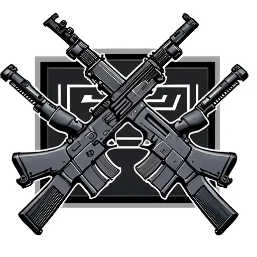 Ar 15 Rifles Crossed With Chevy Logo Incorporated