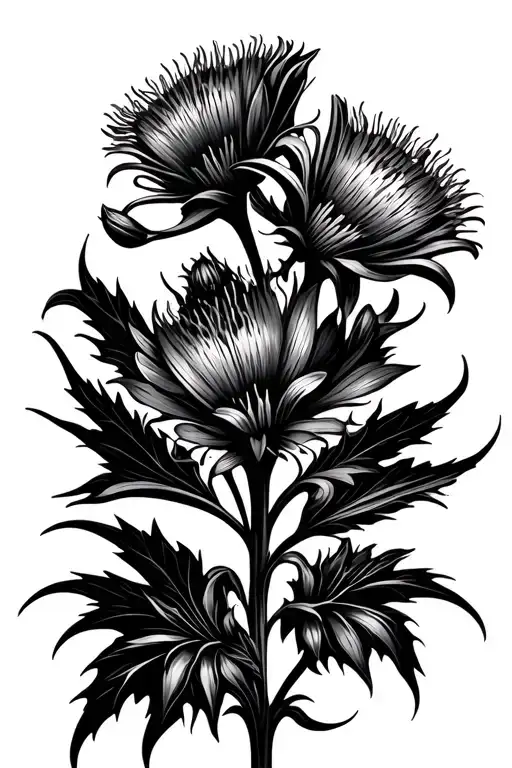 Thistle Jigsaw Orange Lilly Flower