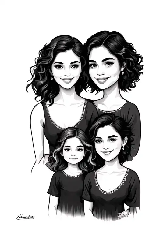 4 People Family Portrait