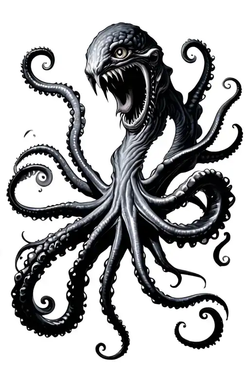 Kraken With Long Tentacles