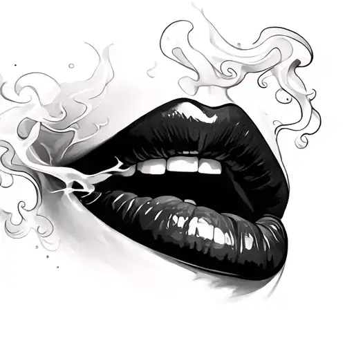 Mouth With Smoke