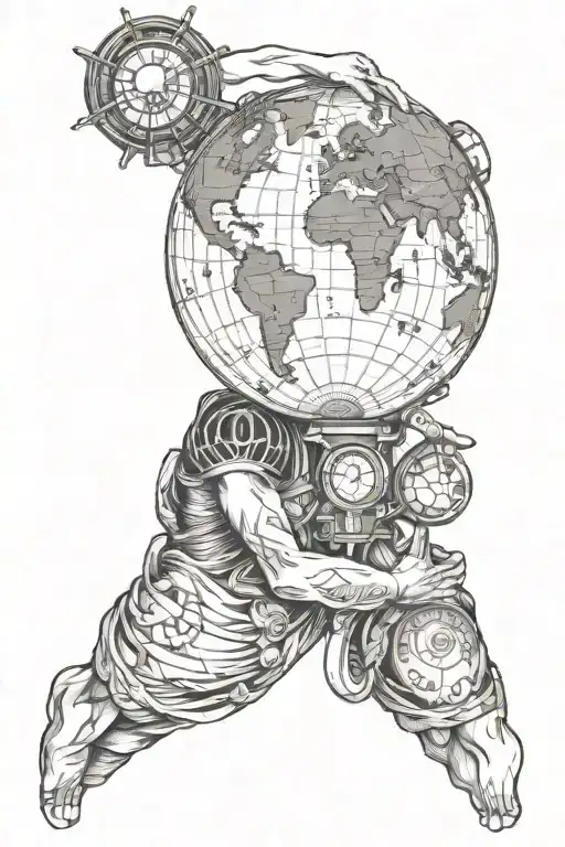 Semikolon Atlas Holding The World