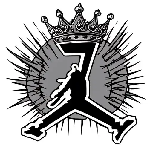 Letter J With A Jordan Symbol With A Crown On Top