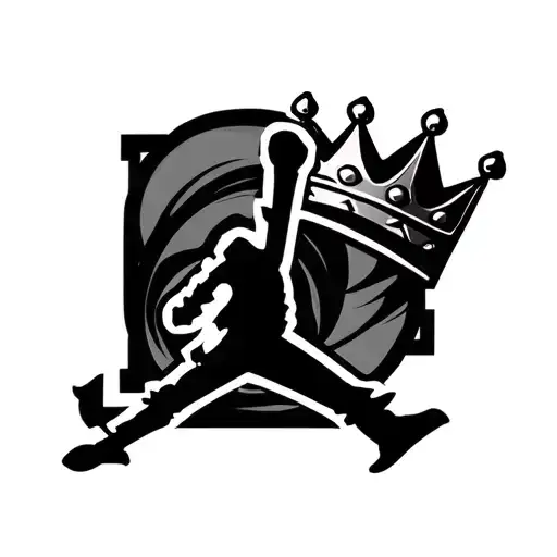 Letter J With A Jordan Symbol In Side The Letter J With A Crown On Top