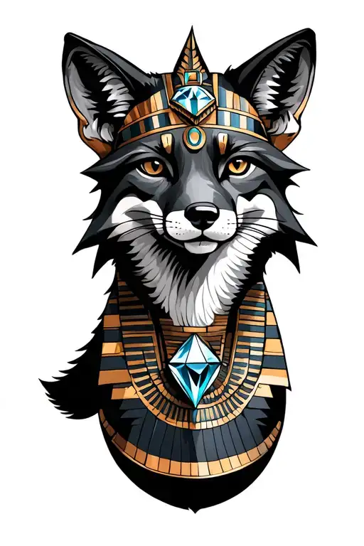Egyptian Fox With A Diamond