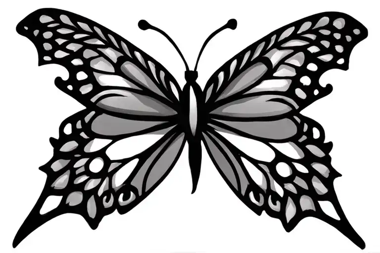 Butterfly Tribal Filigree Design