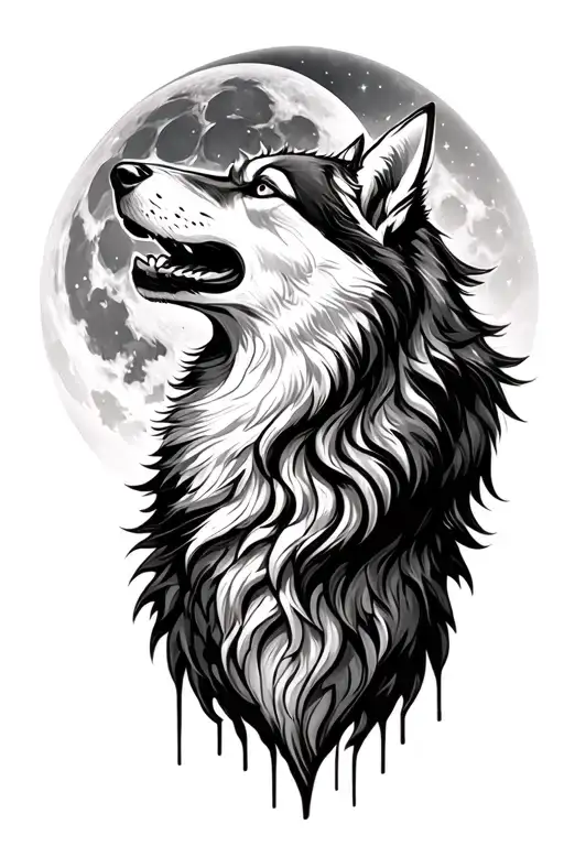 Wolf Howling At The Moon