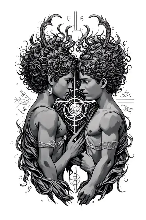 Gemini Zodiak Sign W Brothers