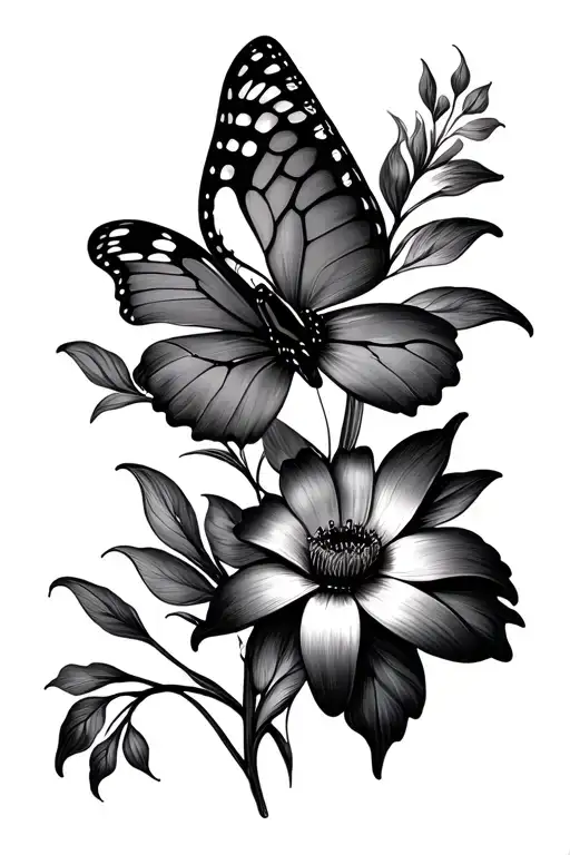 Butterfly Flower Cross Light Shining