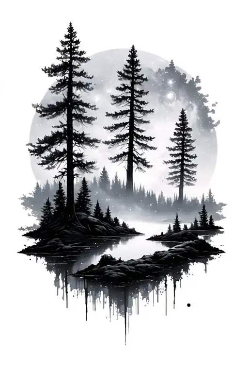 Galaxy Forest Landscape