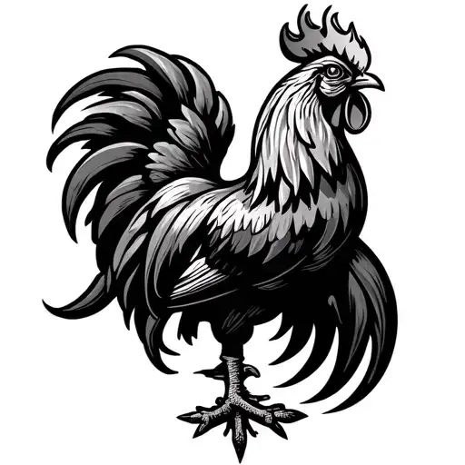 Portuguese Tattoo Design Featuring The Portugal Crest And Rooster