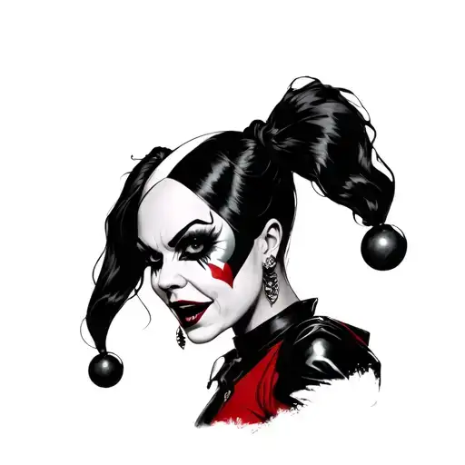 Harley Quinn Looking Psychotic No Facial Features
