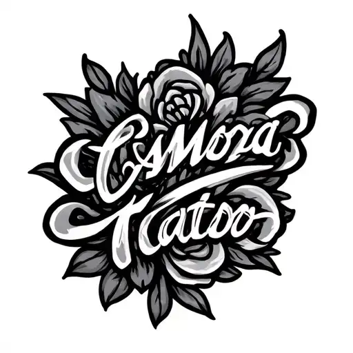 Name Tattoo Bicep Outline In Fine Line