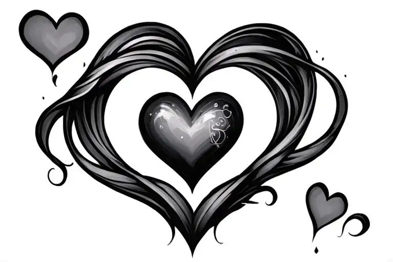 Inifinty With Hearts At Each End
