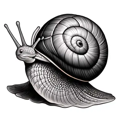 Snail With Family House