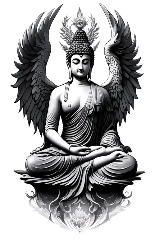 Angel Phoenix Buddha