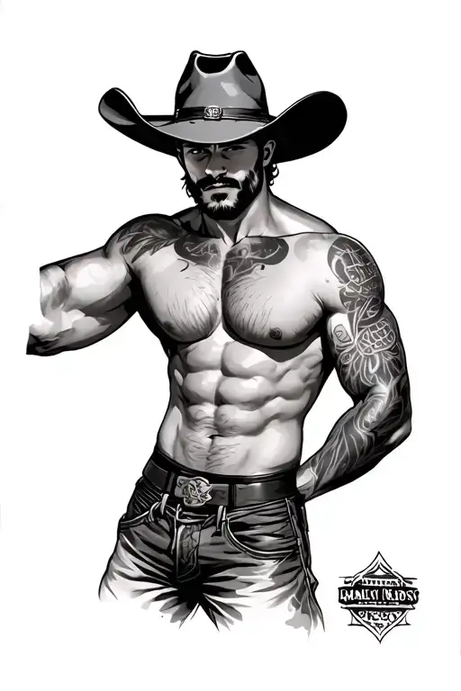 Gay Cowboy Wearing Jockstrap