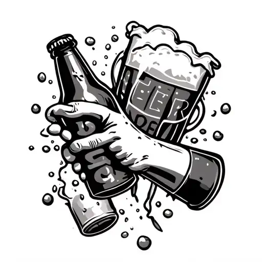 Beer Cheers Bottle Broken