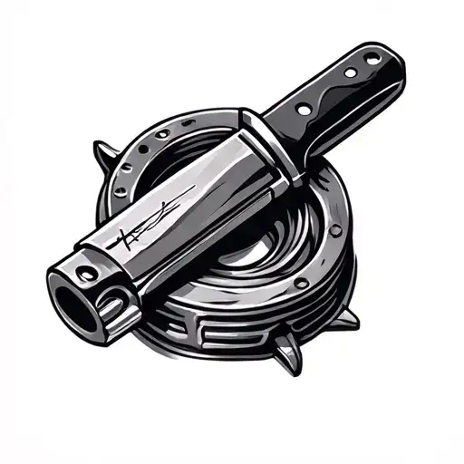 Knife And Engine Piston