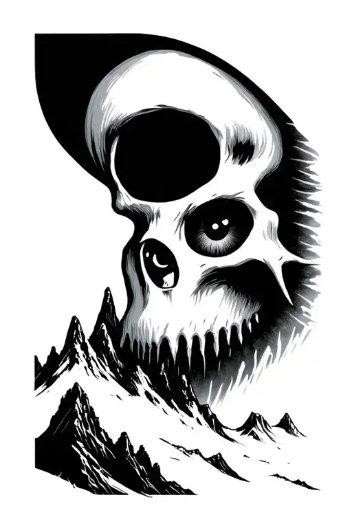 Mountain With One Eye Socket