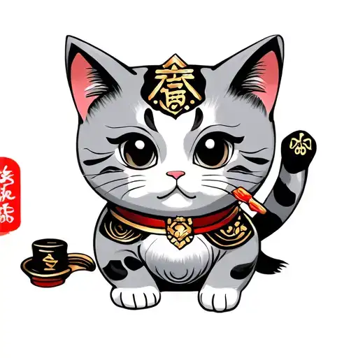 Lucky Fortune Cat Playing