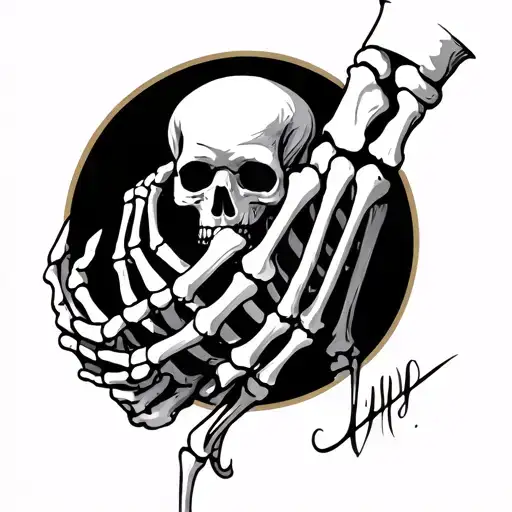 Bones Runnings Down Arm To Hand